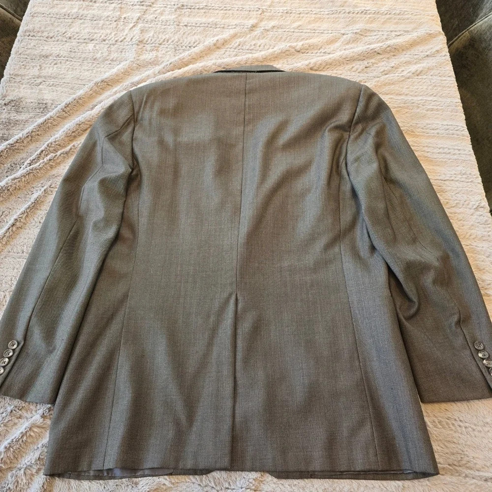 Hickey Freeman Madison Blazer Loro Piana Super 130s Wool‎ Grey 42 Reg K104